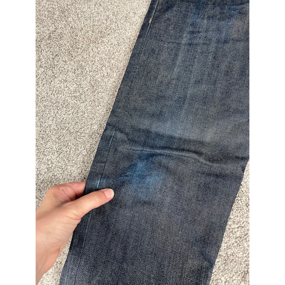 Naked & Famous Jeans‎ Mens 30 Weird Guy Twill Selvedge Dark Wash Button Fly Slim - Picture 6 of 14